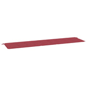 Vidaxl jardin banc coussin 200x50x3 cm oxford tissu vin rouge - afbeelding 2