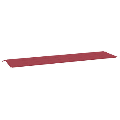 Vidaxl jardin banc coussin 200x50x3 cm oxford tissu vin rouge