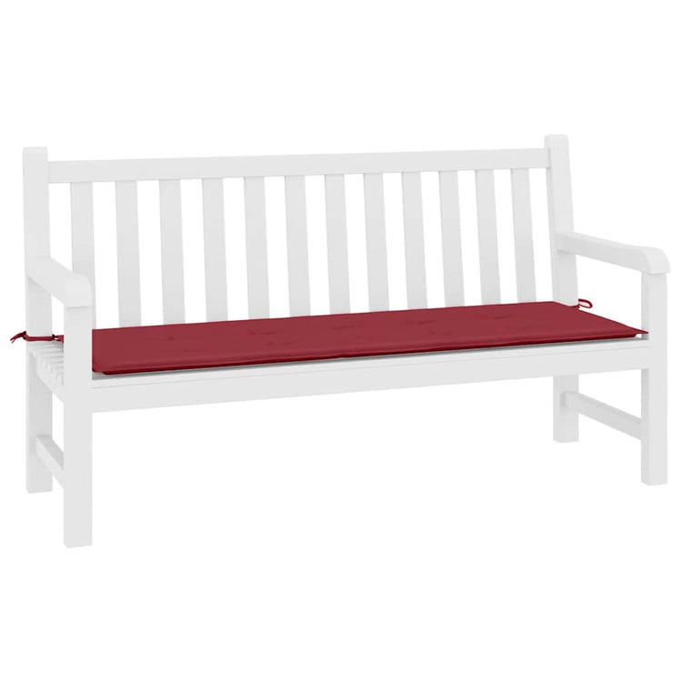 Vidaxl jardin banc coussin 200x50x3 cm oxford tissu vin rouge