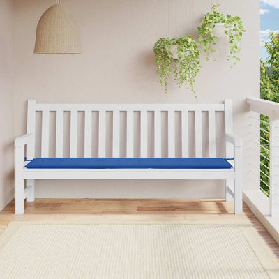 Vidaxl jardin banc coussin 200x50x3 cm oxford tissu royal bleu