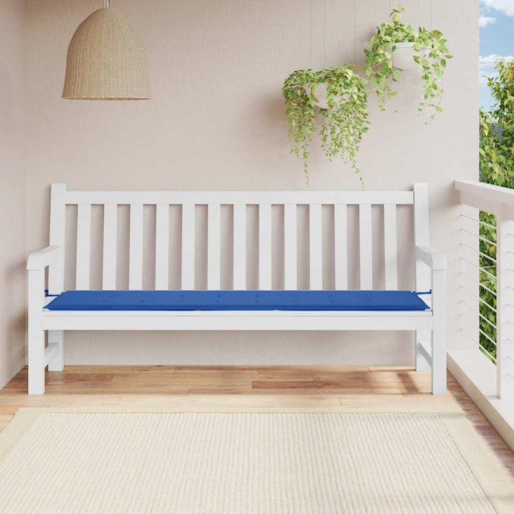 Vidaxl jardin banc coussin 200x50x3 cm oxford tissu royal bleu