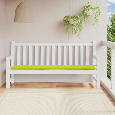 Vidaxl Garden Banc Cushion 200x50x3 cm Oxford tissu vert transparent