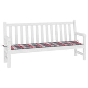 Vidaxl jardin banc coussin 200x50x3 cm oxford tissu diamant motif rouge - afbeelding 3