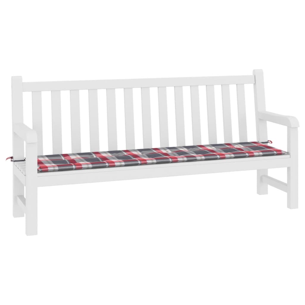 Vidaxl jardin banc coussin 200x50x3 cm oxford tissu diamant motif rouge