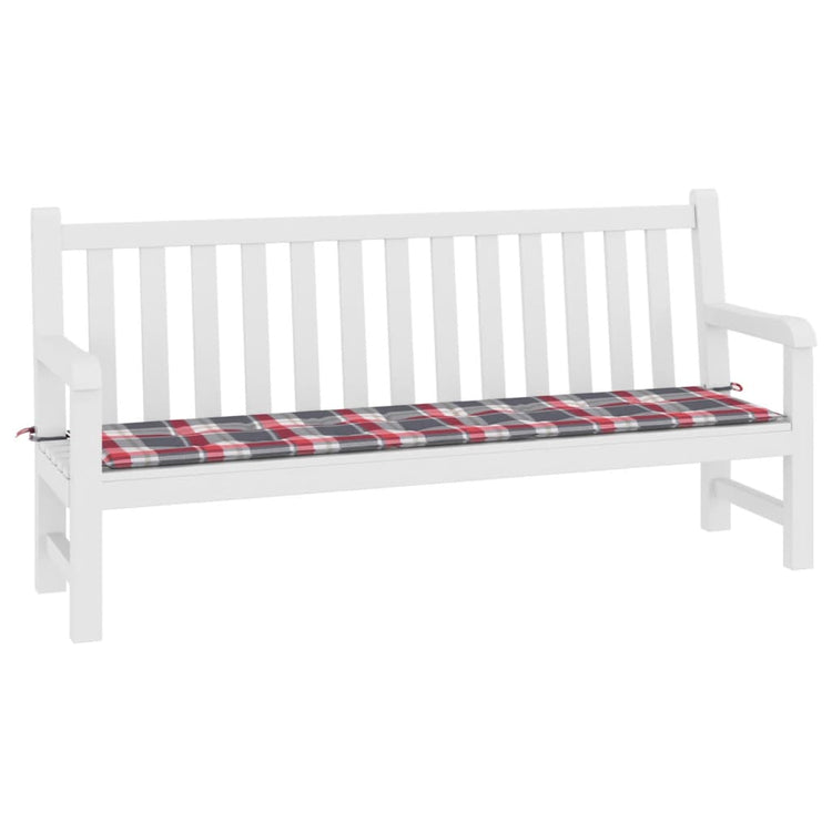 Vidaxl jardin banc coussin 200x50x3 cm oxford tissu diamant motif rouge