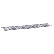 Vidaxl jardin banc coussin 200x50x3 cm oxford tissu diamant motif gris - afbeelding 2