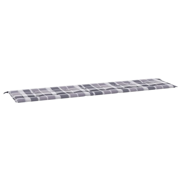 Vidaxl jardin banc coussin 200x50x3 cm oxford tissu diamant motif gris