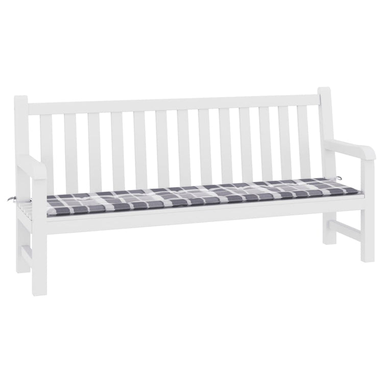 Vidaxl jardin banc coussin 200x50x3 cm oxford tissu diamant motif gris