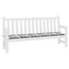 Vidaxl jardin banc coussin 200x50x3 cm oxford tissu diamant motif gris