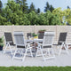 Coussins de chaise de jardin vidaxl 6 st dos haut 120x50x3 cm en tissu anthracite