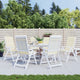 Coussins de chaise de jardin vidaxl 6 st dos haut 120x50x3 cm Crème de tissu -colore