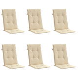Vidaxl Garden Chair Cushions High 6 ST HIGH Back 120x50x3 cm Tissu beige - afbeelding 3