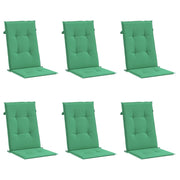 Vidaxl Garden Chair Cushions 6 ST High Back 120x50x3 cm Tissu vert - afbeelding 3
