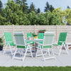 Vidaxl Garden Chair Cushions 6 ST High Back 120x50x3 cm Tissu vert
