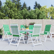 Vidaxl Garden Chair Cushions 6 ST High Back 120x50x3 cm Tissu vert - afbeelding 1