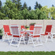 Coussins de chaise de jardin vidaxl 6 ST High arrière 120x50x3 cm Red