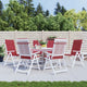 Coussins de chaise de jardin vidaxl 6 st dos haut 120x50x3 cm vin de tissu rouge