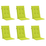 Coussins de chaise de jardin vidaxl 6 ST High arrière 120x50x3 cm tissu vert transparent - afbeelding 3