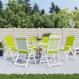 Coussins de chaise de jardin vidaxl 6 ST High arrière 120x50x3 cm tissu vert transparent - afbeelding 1