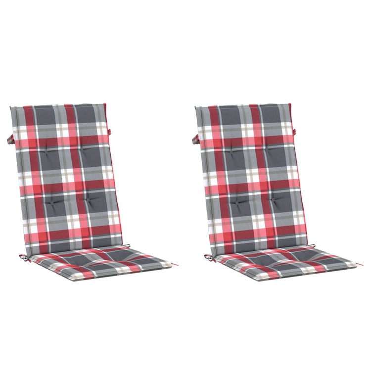 Vidaxl Garden Chair Cushions 2 PCS 120x50x3 cm Tissu Diamond Match Red