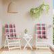Vidaxl Garden Chair Cushions 2 PCS 120x50x3 cm Tissu Diamond Match Red