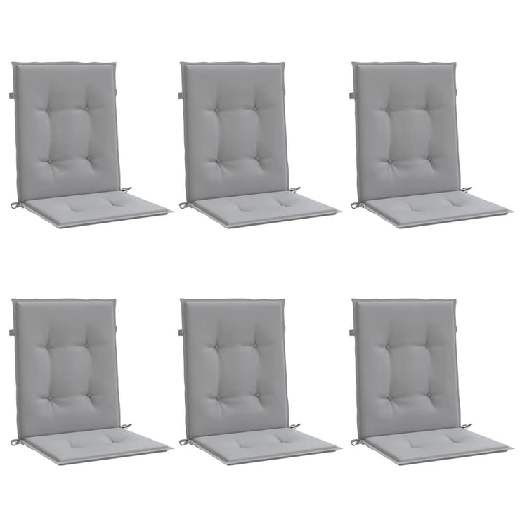 Coussins de chaise de jardin vidaxl 6 st oxford tissu gris