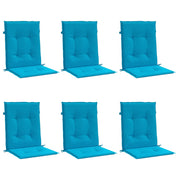 Coussins de chaise de jardin vidaxl 6 pcs 100x50x3 cm oxford tissu bleu - afbeelding 3