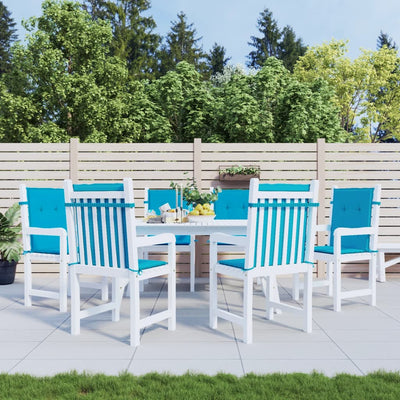 Coussins de chaise de jardin vidaxl 6 pcs 100x50x3 cm oxford tissu bleu