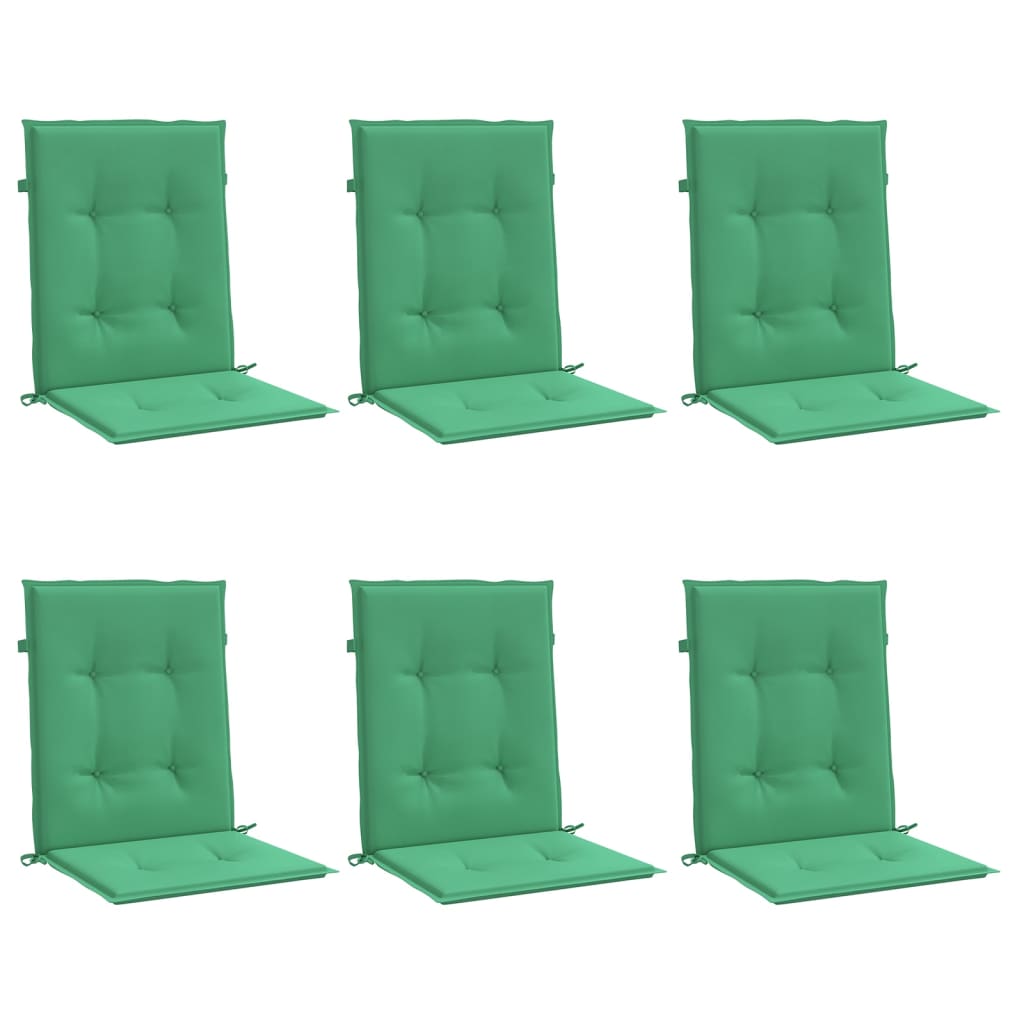Vidaxl Garden Chair Cushions 6 PCS 100x50x3 cm Oxford Fabric vert