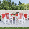 Coussins de chaise de jardin vidaxl 6 pcs 100x50x3 cm oxford tissu rouge
