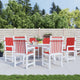 Coussins de chaise de jardin vidaxl 6 pcs 100x50x3 cm oxford tissu rouge