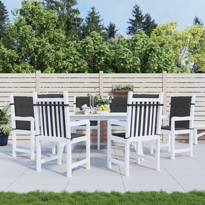 Coussins de chaise de jardin vidaxl 6 pcs 100x50x3 cm oxford tissu noir