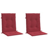 Vidaxl jardin chaise coussins 2 st 100x50x3 cm oxford tissu wine rouge