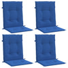 Vidaxl Garden Chair Cushions 4 PCS 100x50x3 cm Oxford tissu Royal Blue