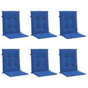 Coussins de chaise de jardin vidaxl 6 pcs 100x50x3 cm oxford tissu royal bleu - afbeelding 3