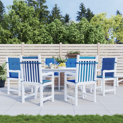 Coussins de chaise de jardin vidaxl 6 pcs 100x50x3 cm oxford tissu royal bleu