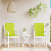 Coussins de chaise de jardin vidaxl 2 pcs 100x50x3 cm tissu oxford vert clair