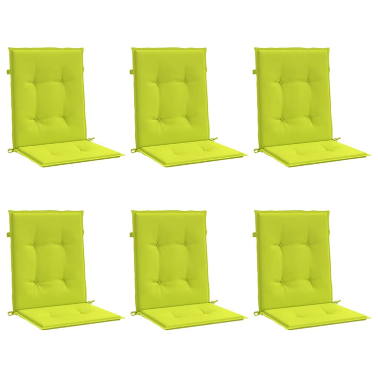Coussins de chaise de jardin vidaxl 6 pcs 100x50x3 cm tissu oxford vert transparent vert