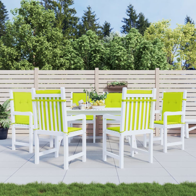 Coussins de chaise de jardin vidaxl 6 pcs 100x50x3 cm tissu oxford vert transparent vert