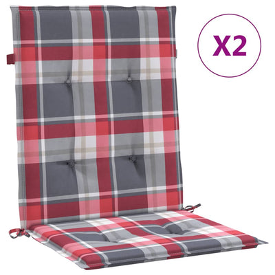 Coussins de chaise de jardin vidaxl 2 ST 100x50x3 cm Oxford tissu diamant motif rouge