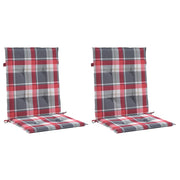 Coussins de chaise de jardin vidaxl 2 ST 100x50x3 cm Oxford tissu diamant motif rouge - afbeelding 3