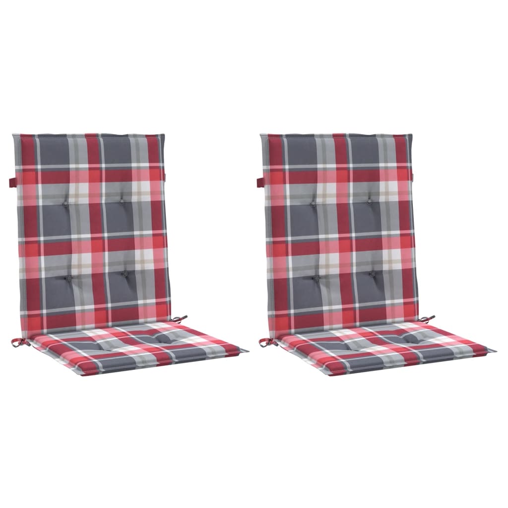 Coussins de chaise de jardin vidaxl 2 ST 100x50x3 cm Oxford tissu diamant motif rouge