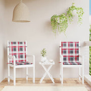 Coussins de chaise de jardin vidaxl 2 ST 100x50x3 cm Oxford tissu diamant motif rouge - afbeelding 1