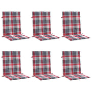 Coussins de chaise de jardin vidaxl 6 pcs 100x50x3 cm Oxford tissu diamant motif rouge - afbeelding 3