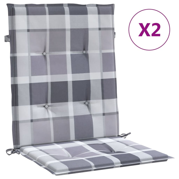 Coussins de chaise de jardin vidaxl 2 pcs 100x50x3 cm oxford tissu diamant motif gris