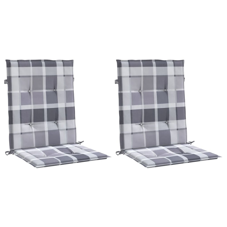Coussins de chaise de jardin vidaxl 2 pcs 100x50x3 cm oxford tissu diamant motif gris