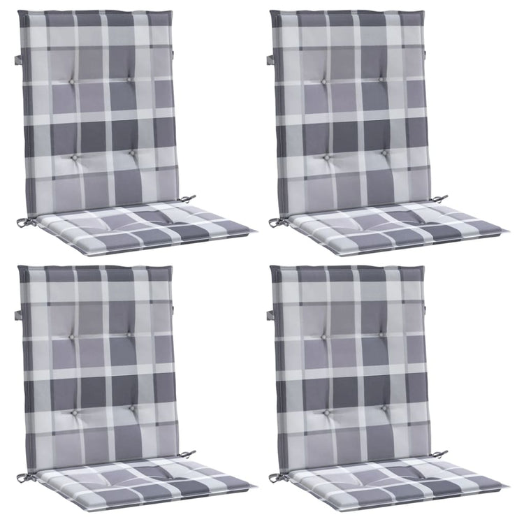 Coussins de chaise de jardin vidaxl 4 pcs 100x50x3 cm oxford tissu diamant motif gris