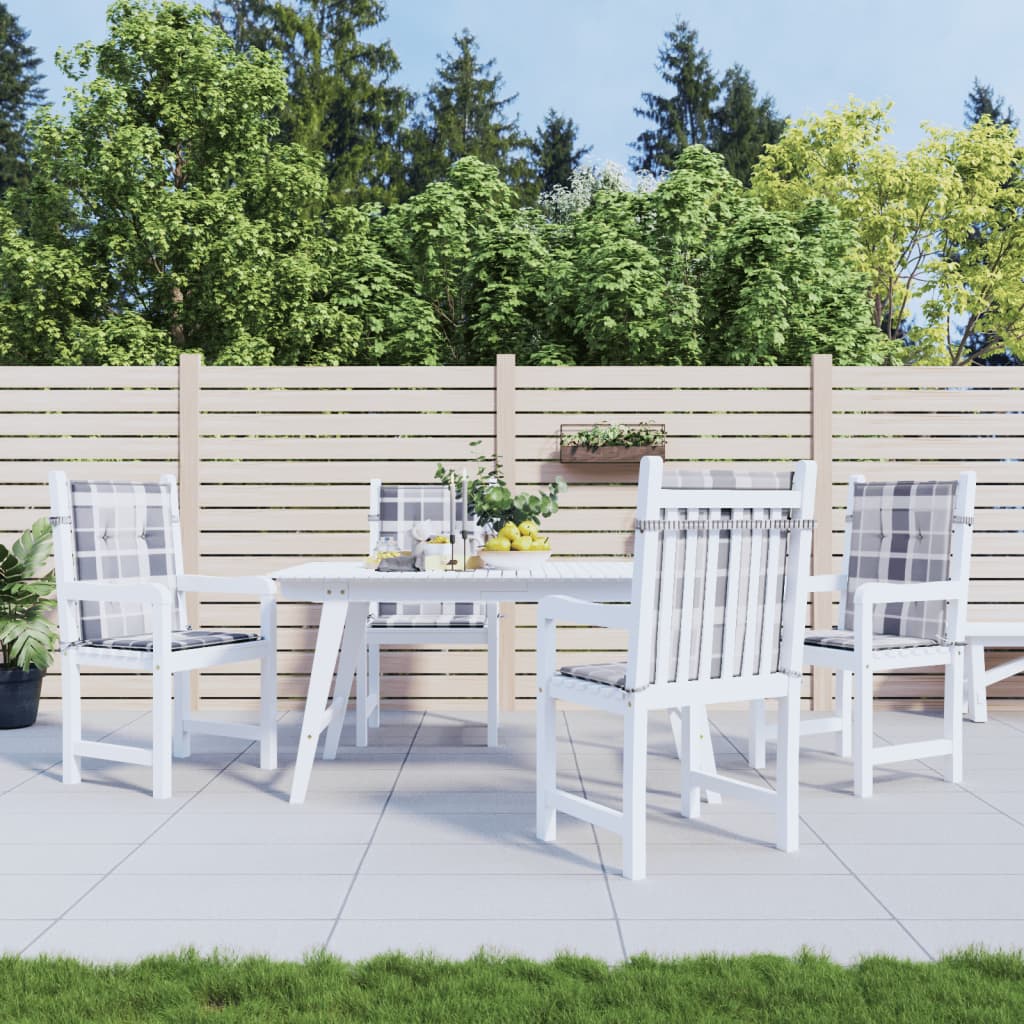 Coussins de chaise de jardin vidaxl 4 pcs 100x50x3 cm oxford tissu diamant motif gris