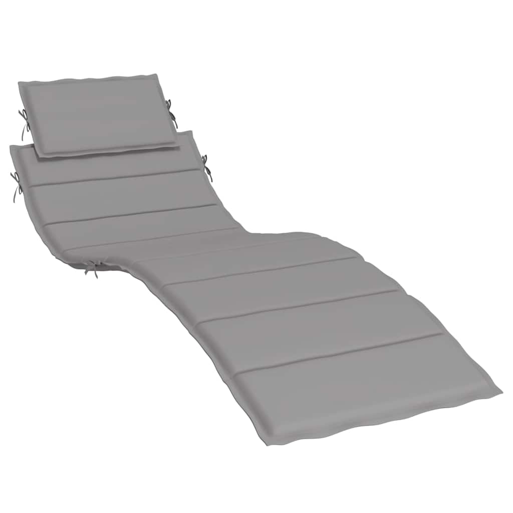 Vidaxl Lounger Cushion 186x58x3 cm Oxford Fabric Gray