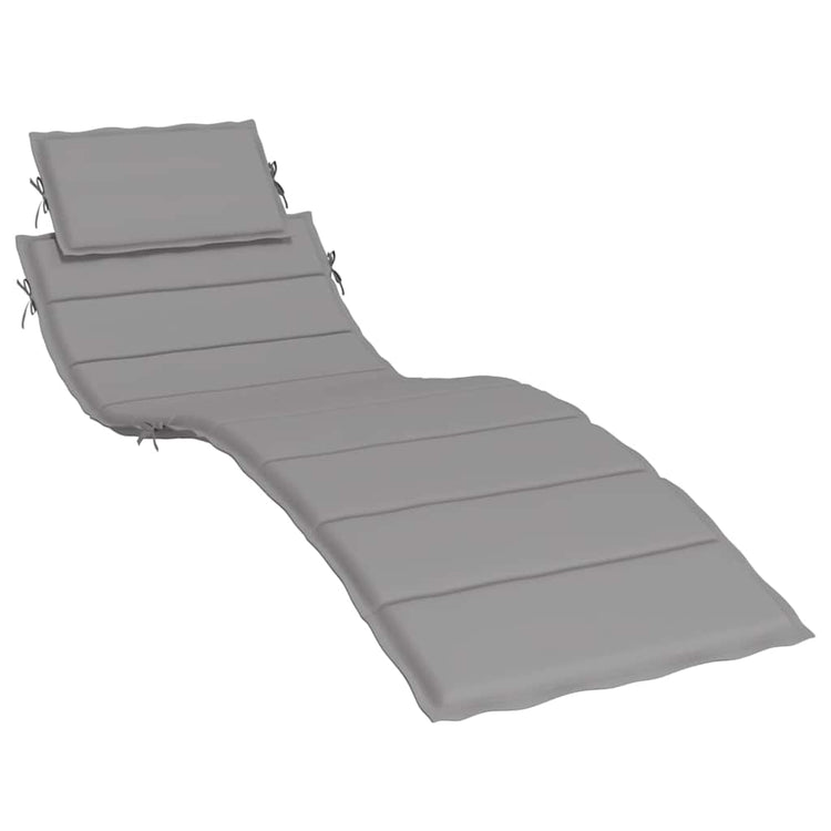 Vidaxl Lounger Cushion 186x58x3 cm Oxford Fabric Gray
